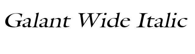 Galant Wide Italic font preview