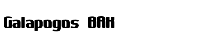 Galapogos BRK font preview