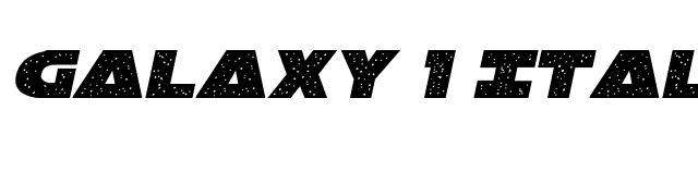 Galaxy 1 Italic font preview