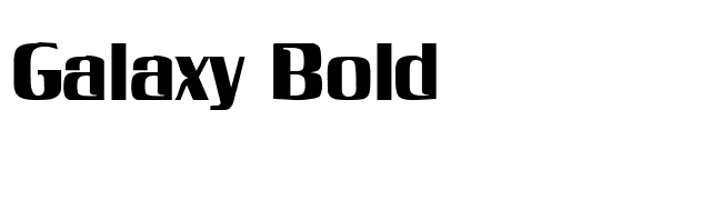 Galaxy Bold font preview