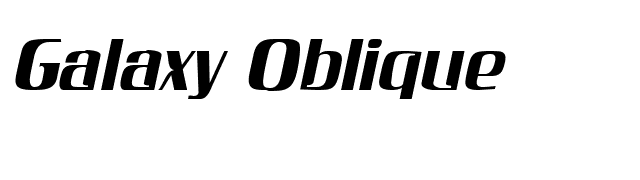 Galaxy Oblique font preview