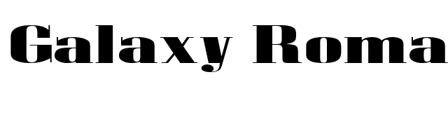 Galaxy Roman font preview