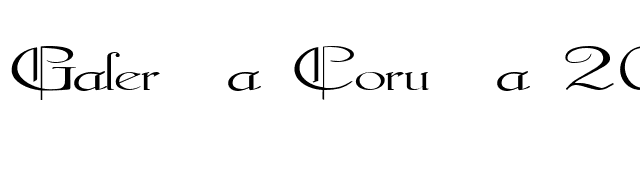 Galerìa Coruña 2008 by Lage EXT NRM font preview