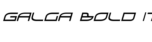 Galga Bold Italic font preview