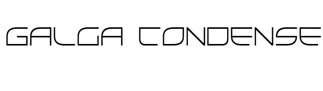 Galga Condensed font preview