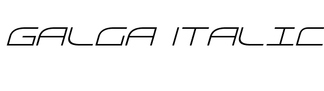 Galga Italic font preview