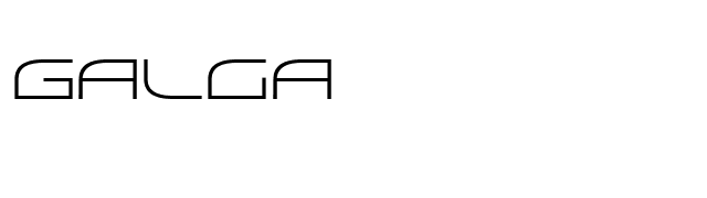 Galga font preview