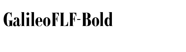 GalileoFLF-Bold font preview