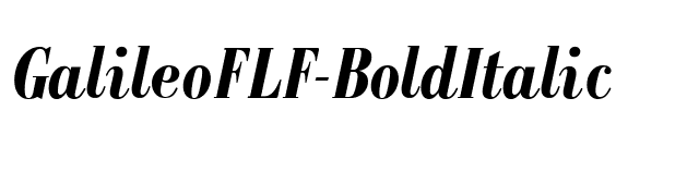 GalileoFLF-BoldItalic font preview