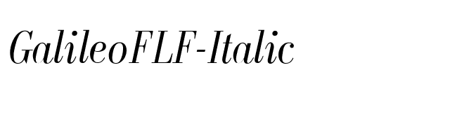 GalileoFLF-Italic font preview