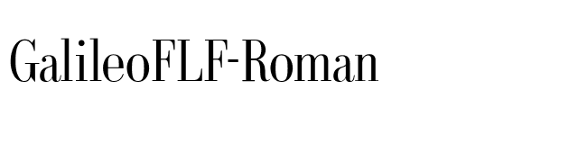 GalileoFLF-Roman font preview