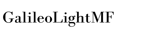 GalileoLightMF font preview