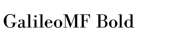 GalileoMF Bold font preview