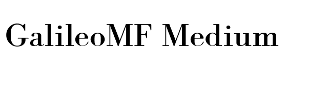 GalileoMF Medium font preview