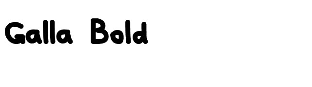 Galla Bold font preview