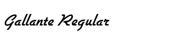 Gallante Regular font preview