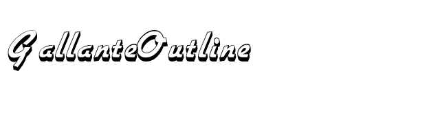 GallanteOutline font preview