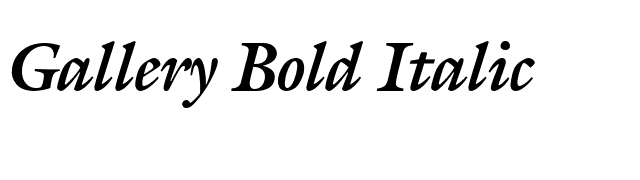 Gallery Bold Italic font preview