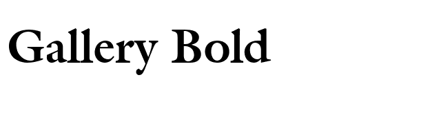 Gallery Bold font preview