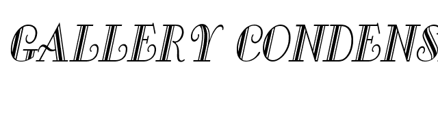 Gallery Condensed Italic font preview