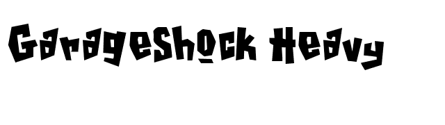 GarageShock Heavy font preview