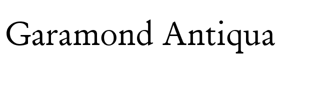 Garamond Antiqua font preview