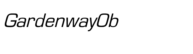 GardenwayObl-Normal font preview