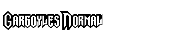 Gargoyles Normal font preview