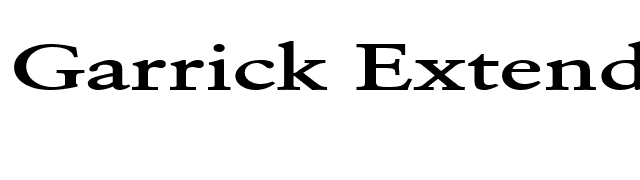 Garrick Extended Bold font preview