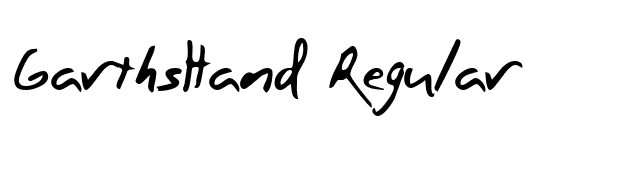 GarthsHand Regular font preview