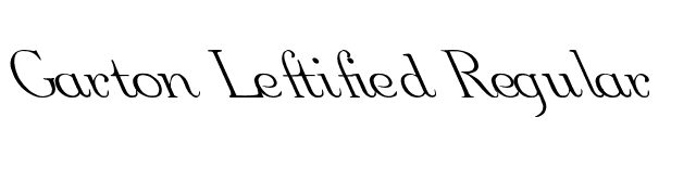 Garton Leftified Regular font preview