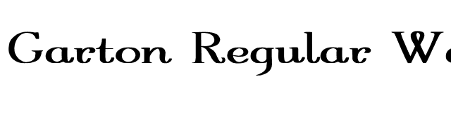 Garton Regular Wd Bold font preview