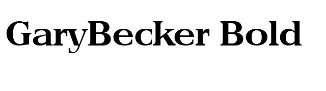 GaryBecker Bold font preview