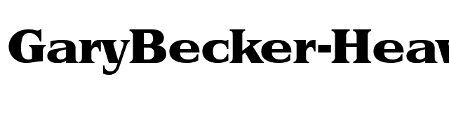 GaryBecker-Heavy font preview