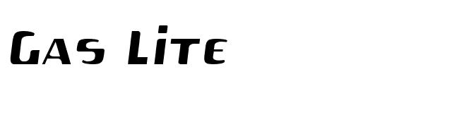 Gas Lite font preview