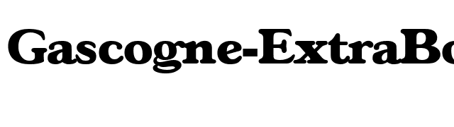 Gascogne-ExtraBold font preview