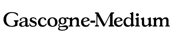 Gascogne-Medium font preview