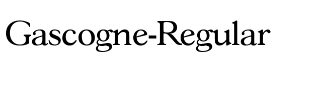 Gascogne-Regular font preview