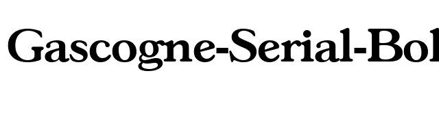 Gascogne-Serial-Bold font preview