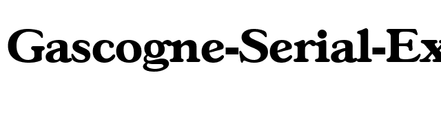 Gascogne-Serial-ExtraBold-Regular font preview