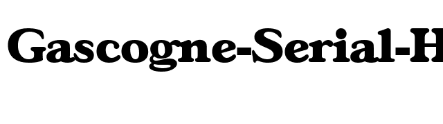 Gascogne-Serial-Heavy-Regular font preview