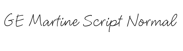 GE Martine Script Normal font preview