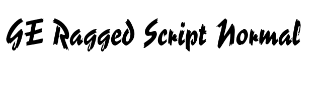 GE Ragged Script Normal font preview