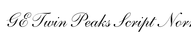 GE Twin Peaks Script Normal font preview