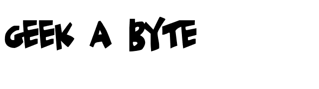 Geek a byte font preview