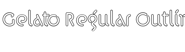 Gelato Regular Outline font preview