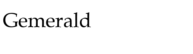 Gemerald font preview