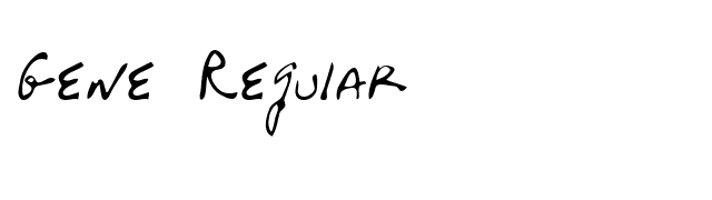 Gene Regular font preview