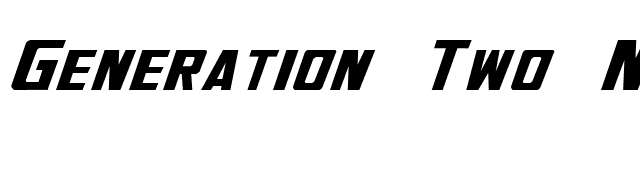 Generation Two Normal font preview