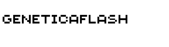 GeneticaFlash font preview
